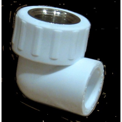 Уголок комб. гайка 25х1 PP-R (бел.)
