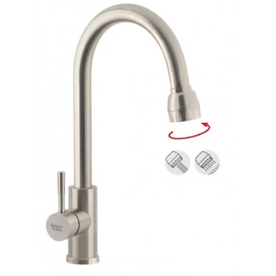 АК77203 Смеситель для кухни 35мм нерж. AquaKratos