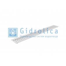 Решетка водоприемная Gidrolica Standart РВ-10.13,6.100 - штампованная стальная оцинкованная с отв.
