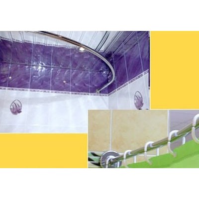 Карниз д/ванной нержавейка Дуга 1,4м х 1,05м