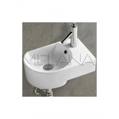 800-7954L  Фигурный умывальник подвесной/накладной  410Х270Х140 MELANA
