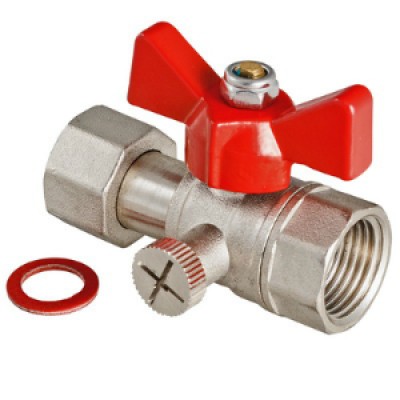 Кран шаровой VALTEC для подключения манометра 1/2 г/г (VT.807.N.0404)