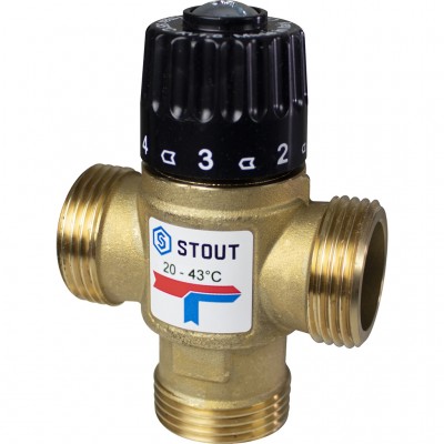 SVM-0120-166020 STOUT Термостатический смесительный клапан для систем отопления и ГВС 3/4
