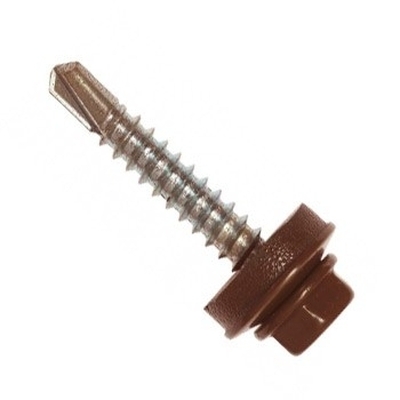 Саморез кров. КРс ZP 4.8x29 (8017) шок-коричн 250шт.