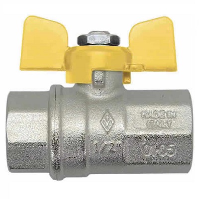 Кран шаровой 1 г/г баб. газ (импорт)