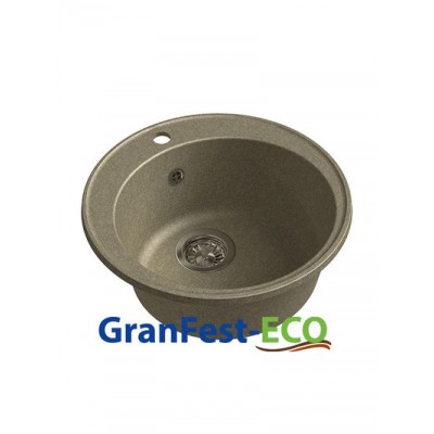 Мойка GRANFEST--QUARZ (ECO) -  08 РОНДО D=480 мм (ПЕСОК) (без сифона)
