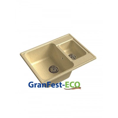 Мойка GRANFEST--QUARZ (ECO) -  09   1,5 чаши 620*480 мм (БЕЖЕВЫЙ)(без сифона)