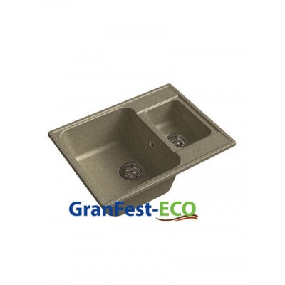 Мойка GRANFEST--QUARZ (ECO) -  09   1,5 чаши 620*480 мм (ПЕСОК)(без сифона)