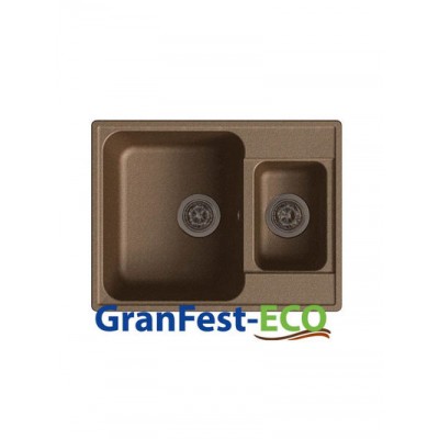 Мойка GRANFEST--QUARZ (ECO) -  09   1,5 чаши 620*480 мм (ТЕРРАКОТ)(без сифона)