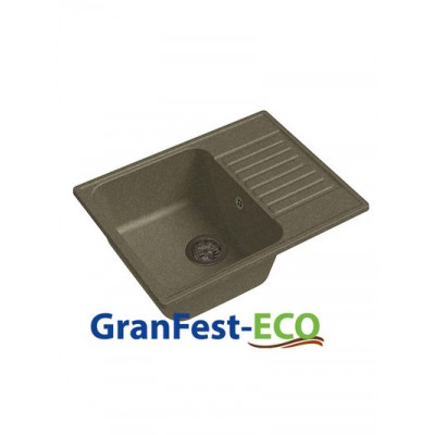 Мойка GRANFEST--QUARZ (ECO) -  13  СТАНДАРТ 1 чаша 620*480 мм (ПЕСОК) (без сифона)
