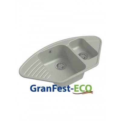 Мойка GRANFEST--QUARZ (ECO) -  14  1,5 чаша 930*500 мм (СЕРЫЙ) (без сифона)