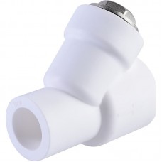 Фильтр (соединение муфта-штуцер) для полипропиленовых труб под сварку (цвет белый)