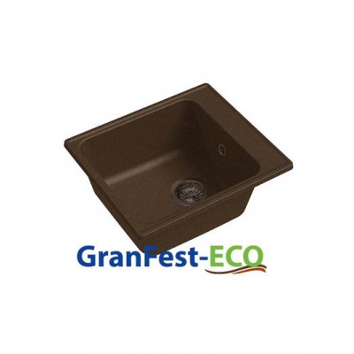 Мойка GRANFEST--QUARZ (ECO) -  17  СТАНДАРТ 1 чаша 420*480 мм (ТЕРРАКОТ) (без сифона)
