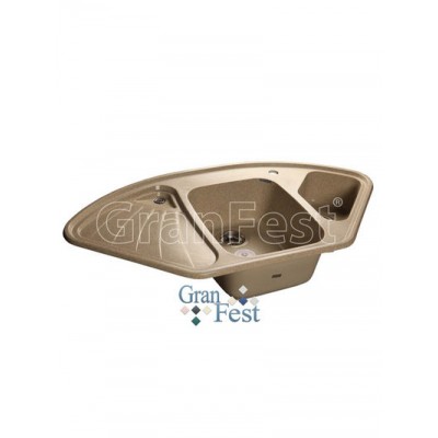 Мойка GRANFEST GF-C1040E 1,5 чаши, угловая 1040*570 мм (песочный-302)
