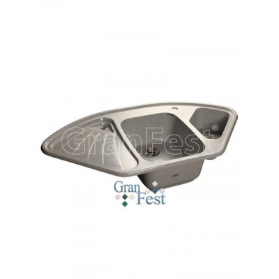 Мойка GRANFEST GF-C1040E 1,5 чаши, угловая 1040*570 мм (серый - 310)