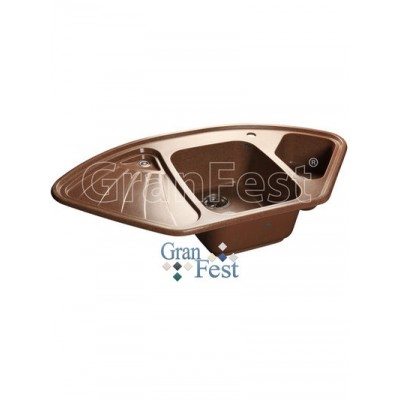 Мойка GRANFEST GF-C1040E 1,5 чаши, угловая 1040*570 мм (терракот)