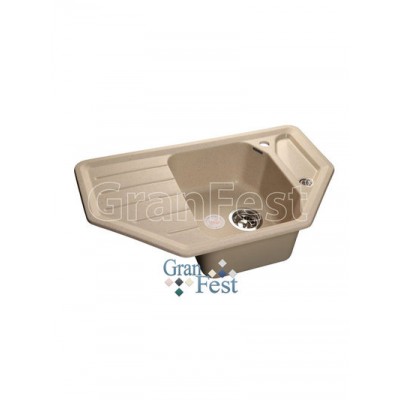Мойка GRANFEST GF-C800E угловая 800*500 мм (бежевый-328)