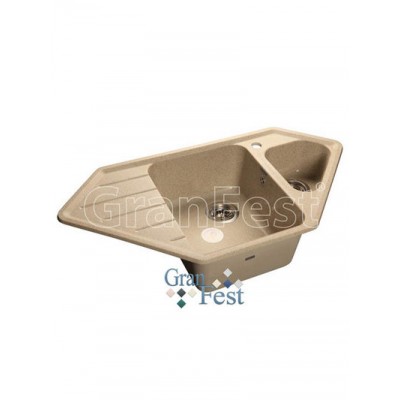 Мойка GRANFEST GF-C950E угловая 950х500 мм (песочный - 302)