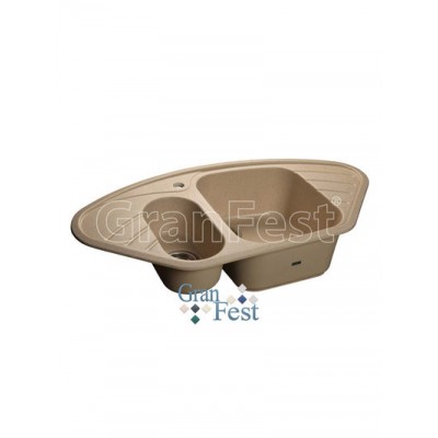 Мойка GRANFEST GF-C960E угловая 960*510 мм (бежевый - 328)