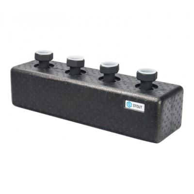 SDG-0016-002503 STOUT Стальной распределительный коллектор 3 отопительных контура,в теплоиз. DN20