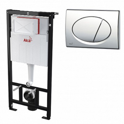 ИНСТАЛЯЦИЯ AlcaPlast AМ101/1120 AM101/1120 RU M70-0001 с белой кнопкой