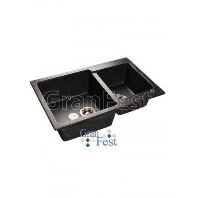 Мойка GRANFEST GF-P780K 2- чаш 780*510 мм (черный - 308)