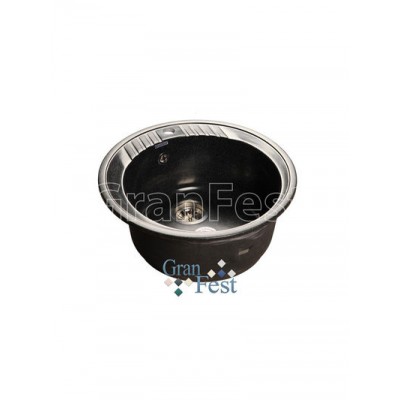 Мойка GRANFEST GF-R520  D =520 мм, круглая (черный - 308)