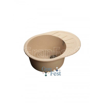 Мойка GRANFEST GF-R580L чаша + крыло 580*450 мм (бежевый-328)