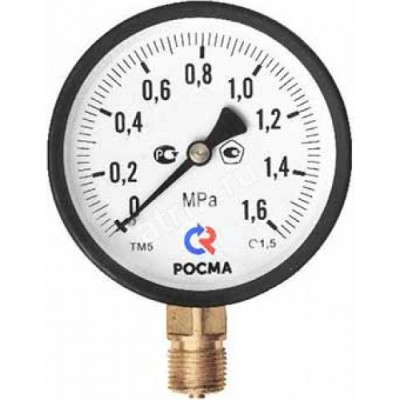 ТМ-520Р.00(0-2,5МРа) М20x1,5. 150С. 1,0 Манометр 100 мм (радиальный)