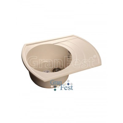Мойка GRANFEST GF-R650L чаша + крыло 650*500 мм (белый - 331)