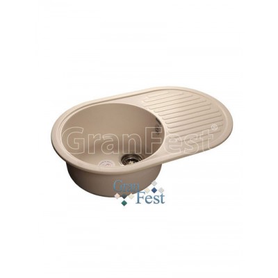Мойка GRANFEST GF-R730L  чаша + крыло 730*460 мм, АКЦИЯ !!! овал (белый - 331)