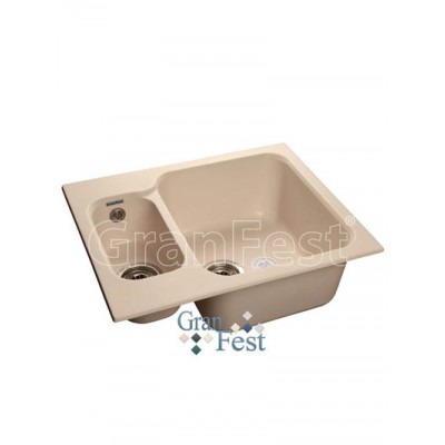 Мойка GRANFEST GF-S615К  2 чаши 615х500 мм (белый)