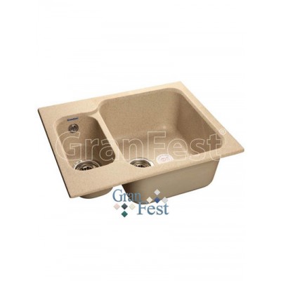 Мойка GRANFEST GF-S615К  2 чаши 615х500 мм (песочный-302)