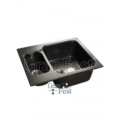 Мойка GRANFEST GF-S615К  2 чаши 615х500 мм (черный-308)