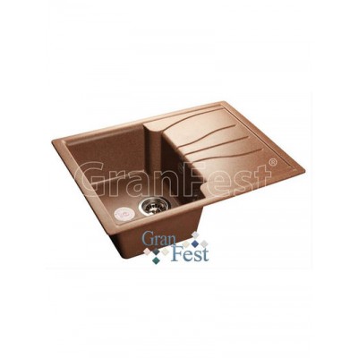 Мойка GRANFEST GF-S680L чаша+крыло 680х500 мм (терракот-307)