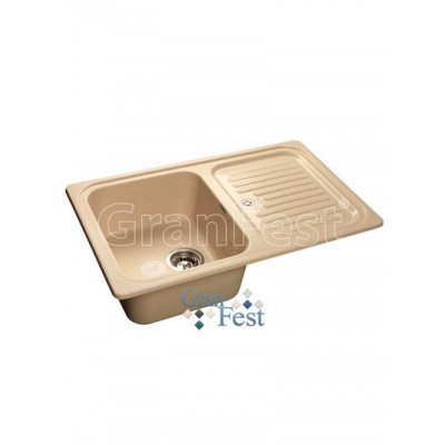 Мойка GRANFEST GF-S780L чаша + крыло 780*500 мм (бежевый-328)