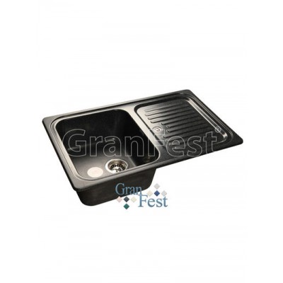 Мойка GRANFEST GF-S780L чаша + крыло 780*500 мм (черный - 308)
