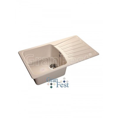 Мойка GRANFEST GF-S850L чаша + крыло 850х495мм  (белый-331)