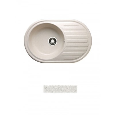 Мойка GRANICOM G-006 (750*490мм), 1 чаша+ крыло  (жасмин-белый)