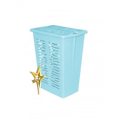 Корзина д/белья Agua 30л. Бирюза(10*)  380х265х495мм BQ1706БРЗ