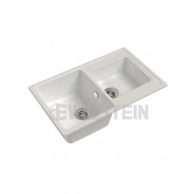 Мойка EWIGSTEIN Elegant 80D 780*480 2 чаши (иней)
