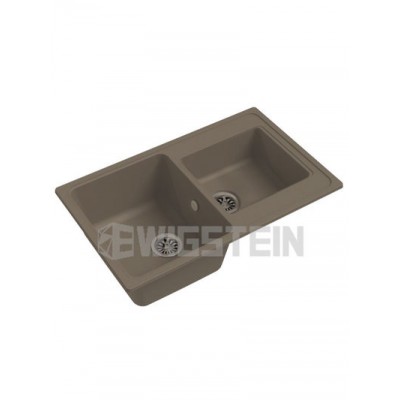 Мойка EWIGSTEIN Elegant 80D 780*480 2 чаши (темно-бежевый)