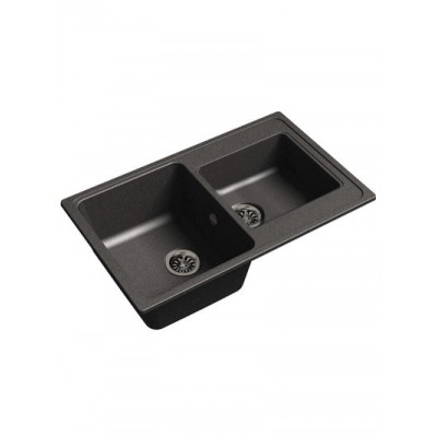 Мойка EWIGSTEIN Elegant 80D 780*480 2 чаши (черный)