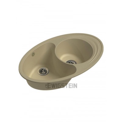 Мойка EWIGSTEIN Elegant W90KF 820*520 1.5 чаши +крыло (бежевый)
