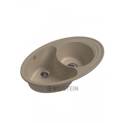 Мойка EWIGSTEIN Elegant W90KF 820*520 1.5 чаши +крыло (крем)