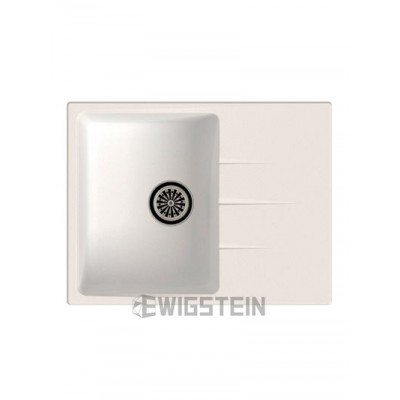 Мойка EWIGSTEIN Gerd 45 F (иней) 1чаша+крыло 650*500мм