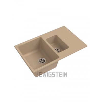 Мойка EWIGSTEIN Gerd 60 KF (крем) 1,5 чаши+крыло 780*500мм