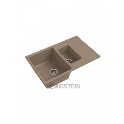 Мойка EWIGSTEIN Gerd 60 KF (темно-бежевый) 1,5 чаши+крыло 780*500 мм