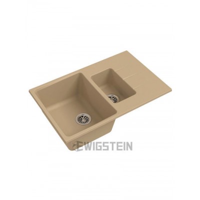 Мойка EWIGSTEIN Gerd 60 KF (топаз) 1,5 чаши+крыло 780*500мм