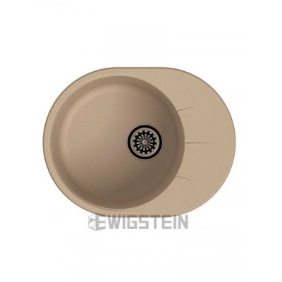 Мойка EWIGSTEIN Rund 45 F (бежевый) 1 чаша+крыло 580*450мм